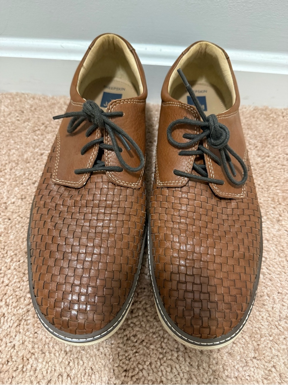 Johnston & Murphy McGuffey Plain Toe Derby Shoes - Brown